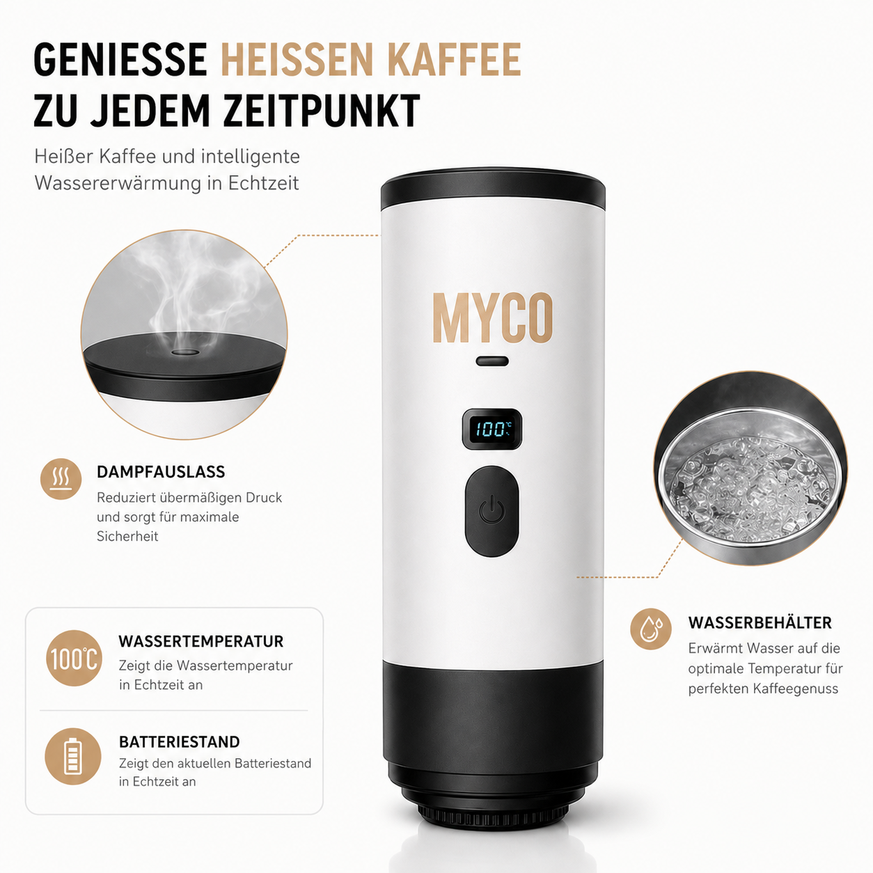 MYCO Kaffee Maker - Perfekter Kaffee auf Knopfdruck